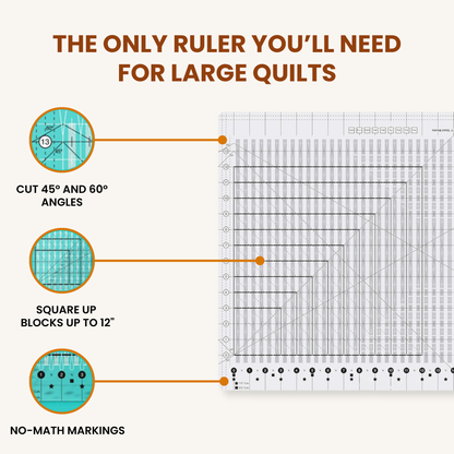 20-Zoll-Quiltinglineal im isländischen Handwerkerstil