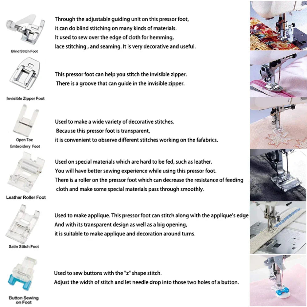 Nähmaschinen-Nähfuß-Set